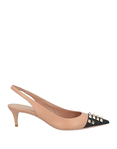 VALENTINO GARAVANI Pump ROCKSTUD ALCOVE Taupe Leather