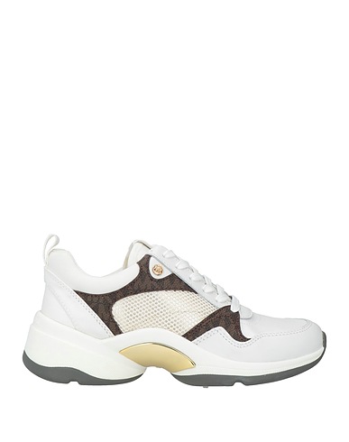 MICHAEL MICHAEL KORS Sneakers White Leather, Textile fibres