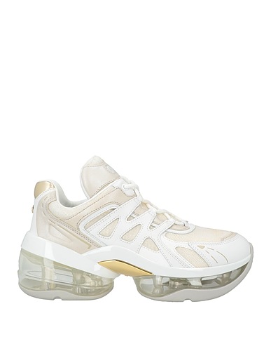 MICHAEL MICHAEL KORS Sneakers White Leather, Textile fibres