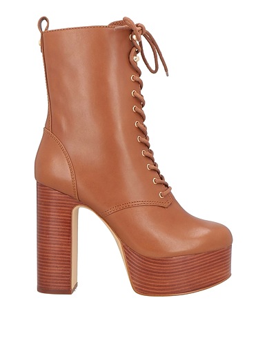 MICHAEL MICHAEL KORS Ankle boot Camel Leather, Textile fibres
