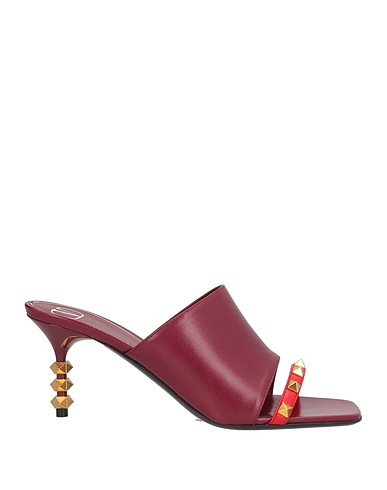 VALENTINO GARAVANI Sandals Burgundy Leather