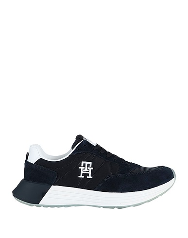 TOMMY HILFIGER Sneakers Midnight blue Leather, Textile fibres