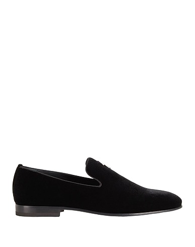 GIUSEPPE ZANOTTI Loafers Black Textile fibers