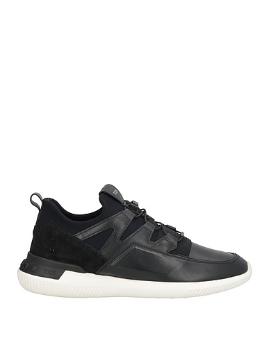 TOD'S NO_CODE Sneakers Black Calfskin, Textile fibers