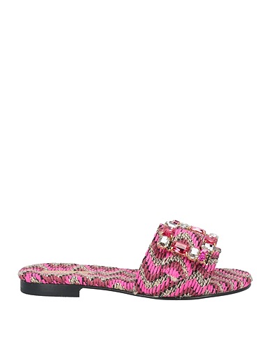 EMANUELA CARUSO Capri Sandals Fuchsia Textile fibers