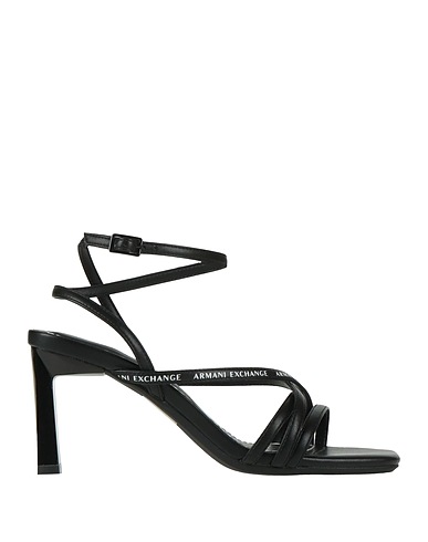 ARMANI EXCHANGE Sandali Nero 100% Poliestere, Spalmato poliuretano