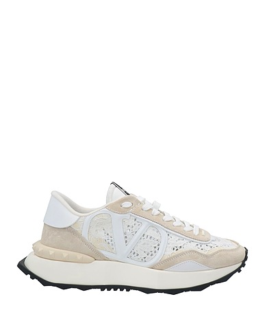 VALENTINO GARAVANI Sneakers Off white Leather, Textile fibers