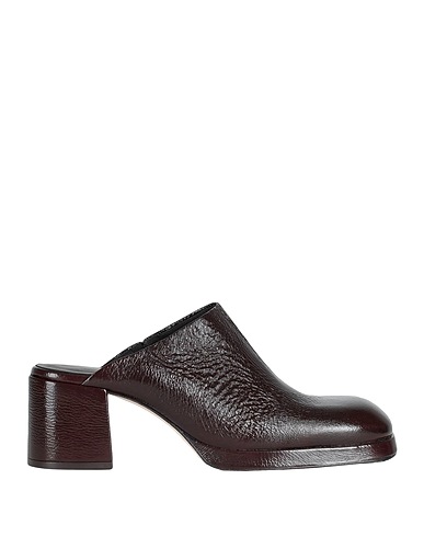 MIISTA Mules and clogs Dark brown 100% Lambskin