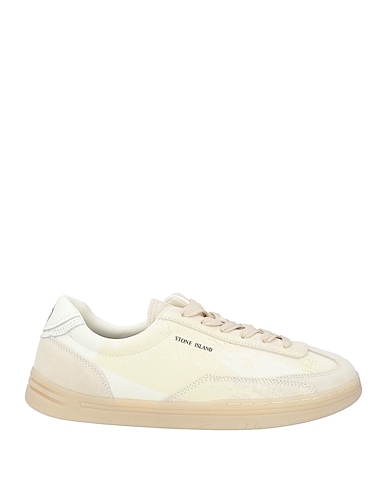 STONE ISLAND Sneakers Elfenbein Leder, Gewebefasern