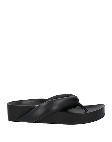 JIL SANDER Flip flops Black Leather