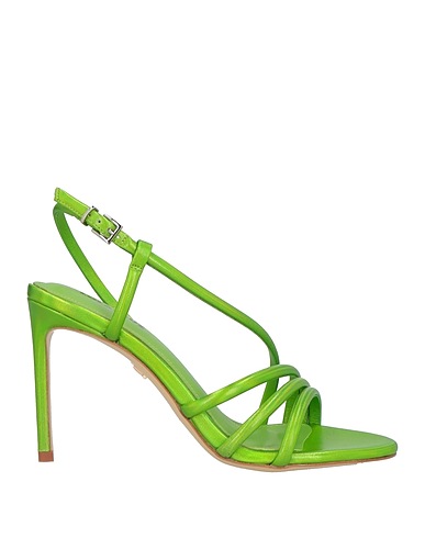 LOLA CRUZ Sandals Green Leather