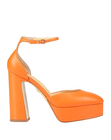 LOLA CRUZ Court Orange Leather