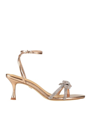 LOLA CRUZ サンダル ローズゴールド 革（なめし加工）