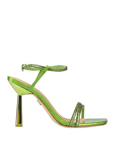 LOLA CRUZ Sandals Green Leather