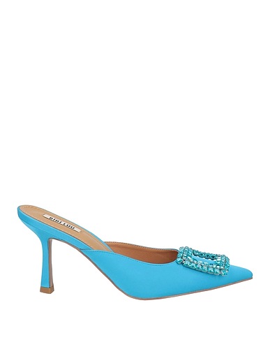 BIBI LOU Mules and clogs Azure Textile fibres