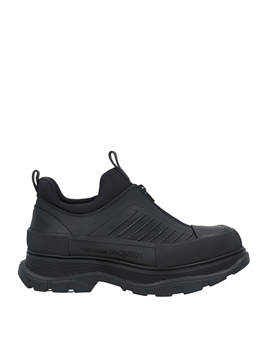 MCQUEEN Sneakers Black Leather, Technical fibres
