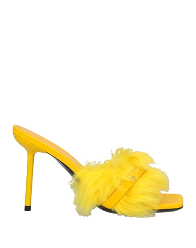 BY FAR Sandals Yellow Leather, Lambskin