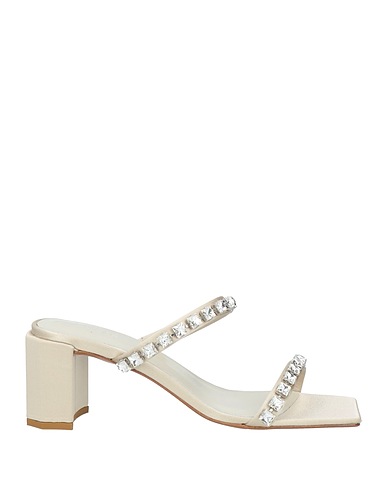 BY FAR Sandals Light grey Textile fibers