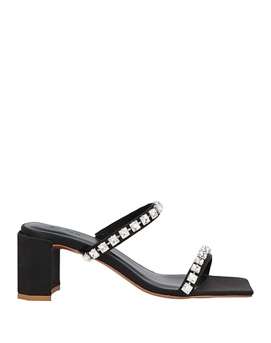 BY FAR Sandalen Schwarz Gewebefasern