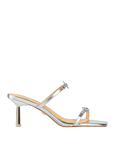 LOLA CRUZ Sandals Silver Leather