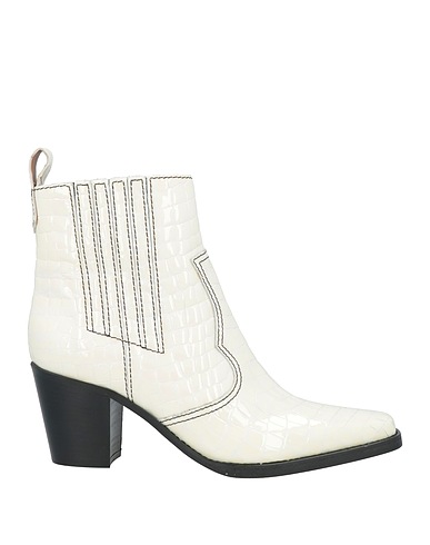 GANNI Ankle boot Ivory Leather