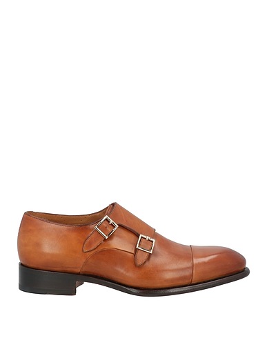 SANTONI Loafers Tan Leather