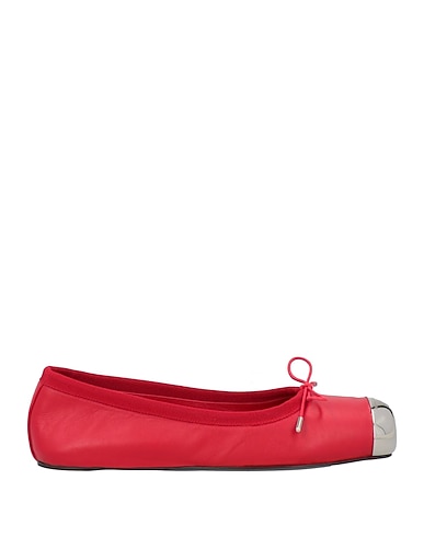 MCQUEEN Ballet flats Leather, Textile fibers