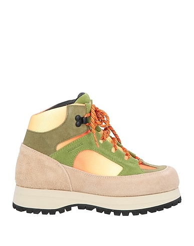 DIEMME Ankle boot Military green Leather, Textile fibers