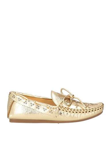 LOLA CRUZ Loafers Gold Leather