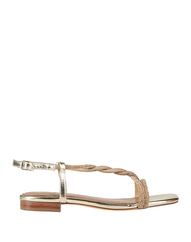 BIBI LOU Sandals Gold Textile fibres