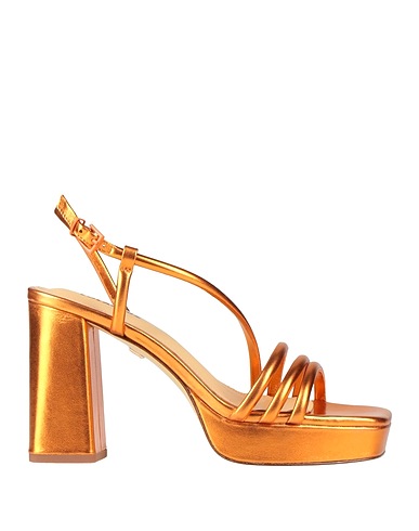 LOLA CRUZ Sandals Orange Leather