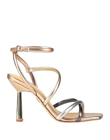 LOLA CRUZ Sandals Platinum Leather