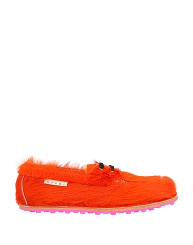 MARNI Laced shoes Orange Leather