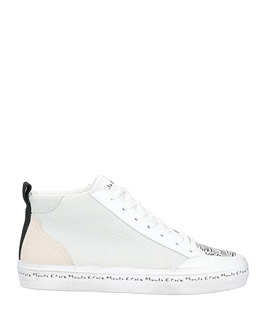 MANILA GRACE Sneakers White Leather, Textile fibers