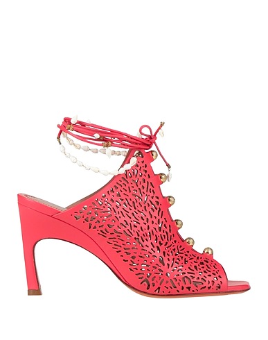 SANTONI Sandals Coral Leather