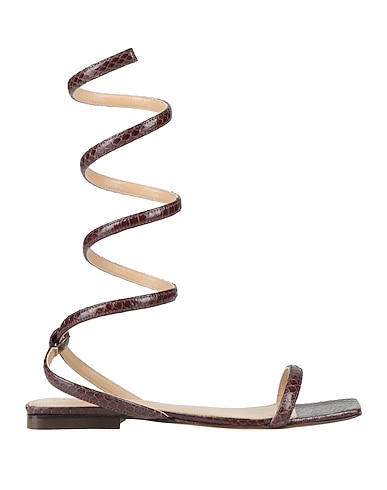 MANILA GRACE Sandals Dark brown Leather