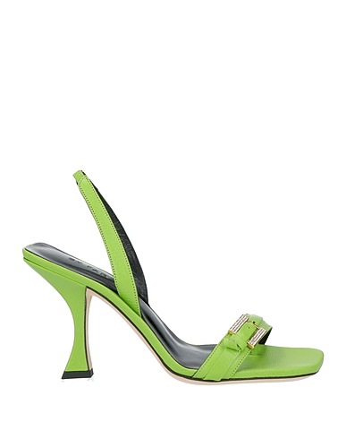 BY FAR Flip flops Green Leather