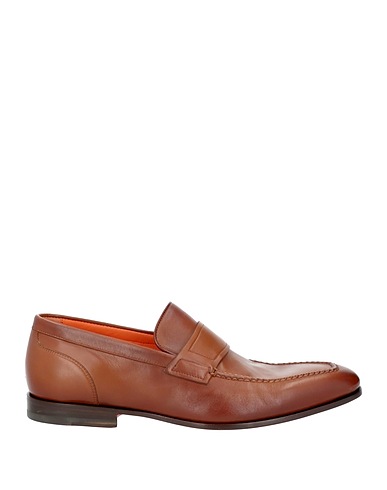 SANTONI Loafers GOODYEAR Tan Leather