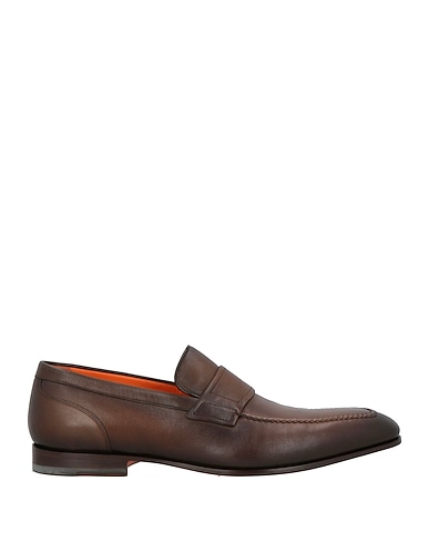 SANTONI Loafers GOODYEAR TESTA DI MORO Leather