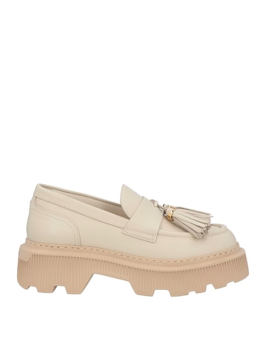 SANTONI Loafers Beige Leather