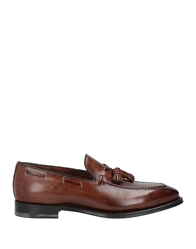 SANTONI Loafers Dark brown Leather