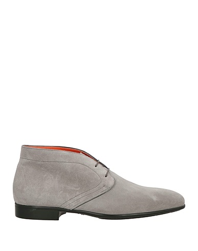 SANTONI Bottine Gris clair Cuir