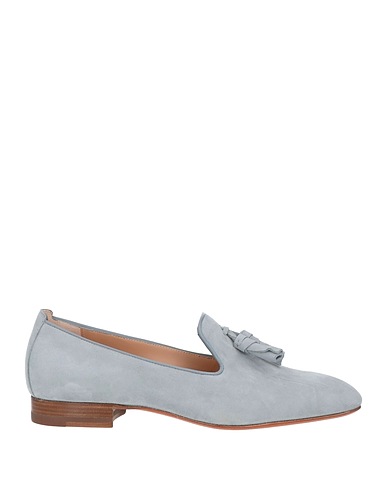 SANTONI Loafers Grey Leather