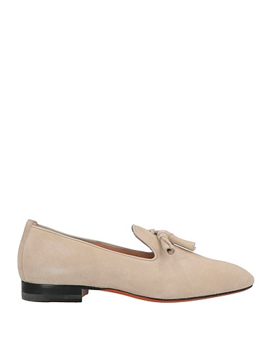 SANTONI Loafers Beige Leather