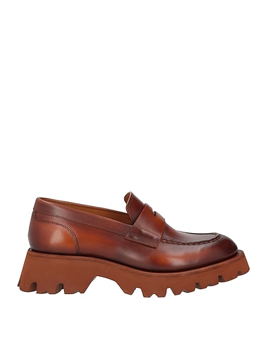 SANTONI Loafers Brown Leather