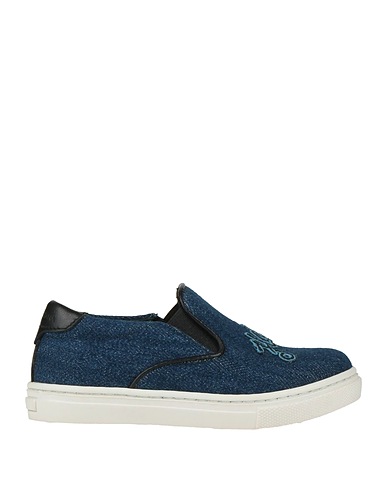 DOLCE&GABBANA Canvas trainers  Blue 77% Cotton, 23% Calfskin