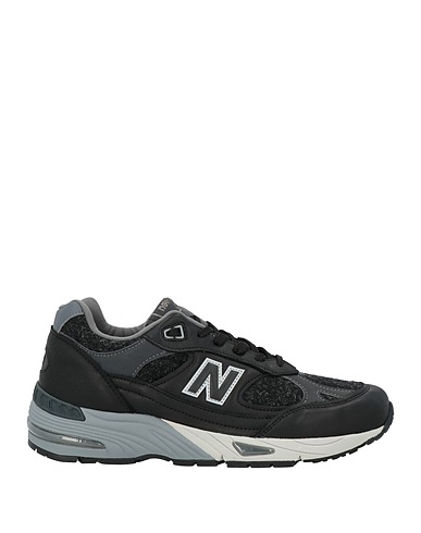 NEW BALANCE Sneakers Black Leather, Textile fibers