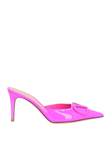 VALENTINO GARAVANI Mules and clogs Fuchsia Leather