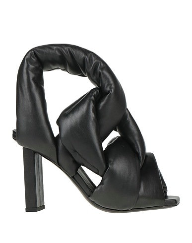 BALMAIN Sandales Noir Cuir d'agneau