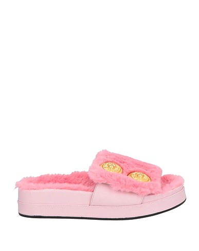 BALMAIN Sandalen Rosa 100% Polyester, Lammleder